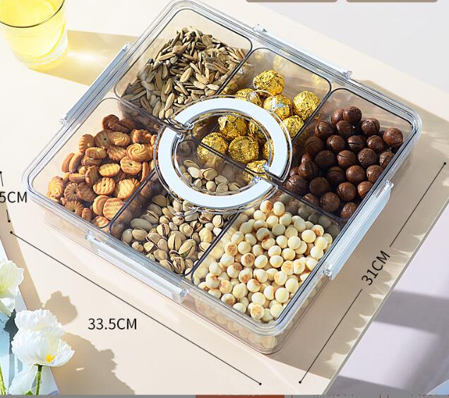 Choice Fun housewares kitchen storage organization stuff with Lid and Handle Snackle Box for Portable Snack Platters