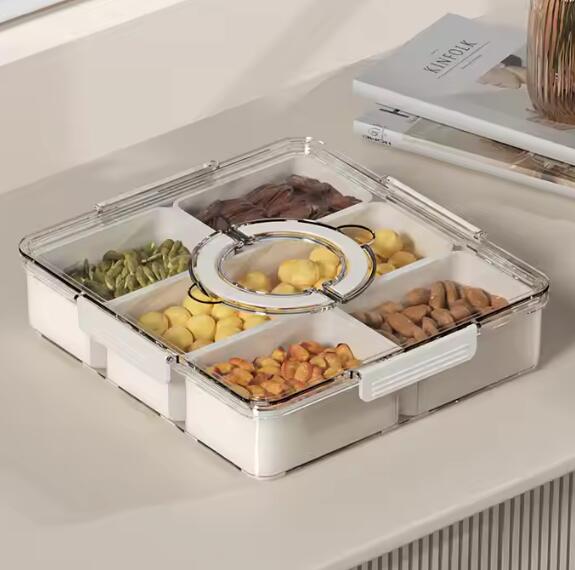 Choice Fun housewares kitchen storage organization stuff with Lid and Handle Snackle Box for Portable Snack Platters
