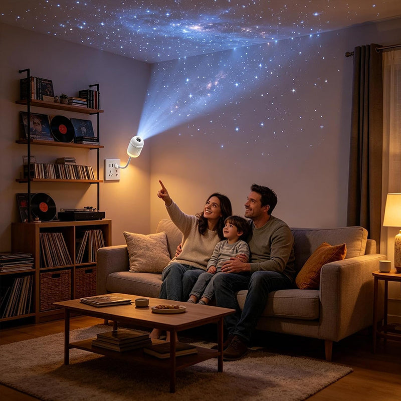 5D Holographic Galaxy & Ocean Projector – Smart LED Night Light with 24 Films