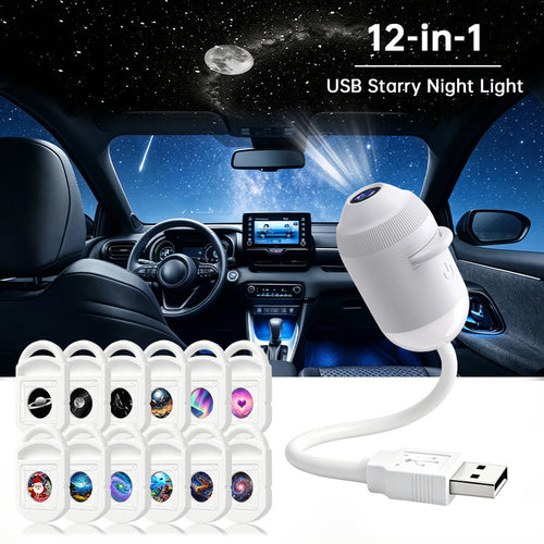 5D Holographic Galaxy & Ocean Projector – Smart LED Night Light with 24 Films