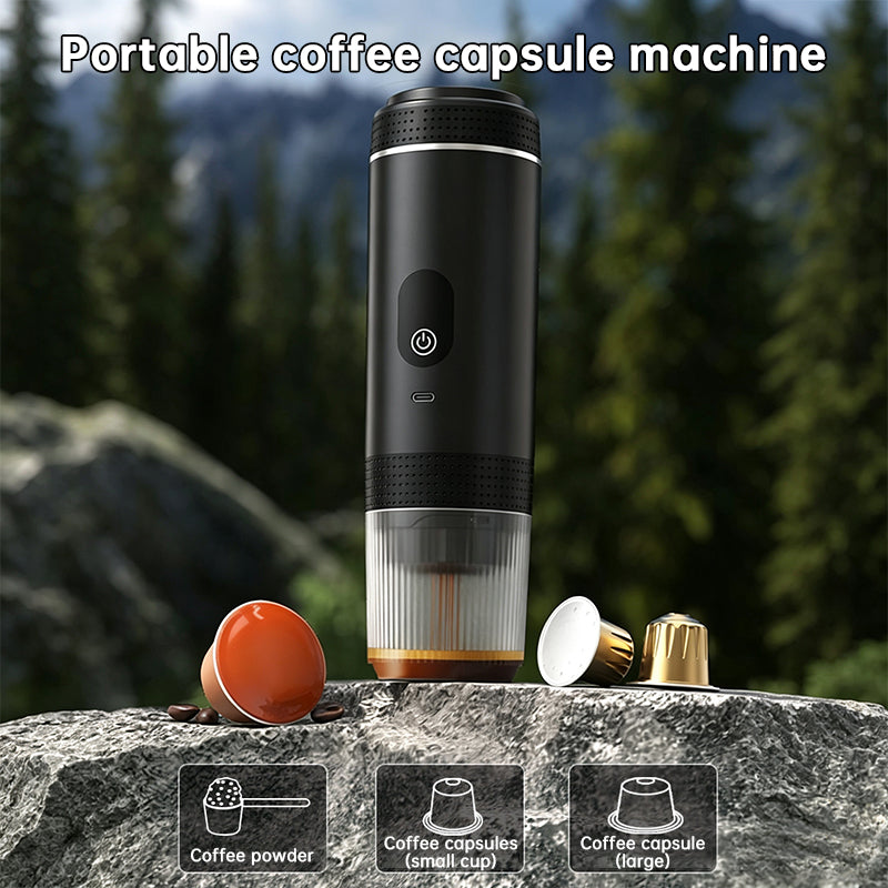 Portable Espresso Machine with Digital Display – 3-in-1 Capsule & Ground Coffee Maker