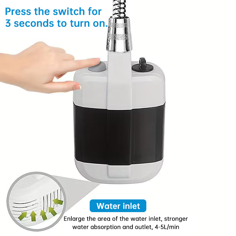Portable Camping Shower Pump – USB Rechargeable