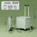 Folding Utility Cart with Lid – Rolling Storage Wagon