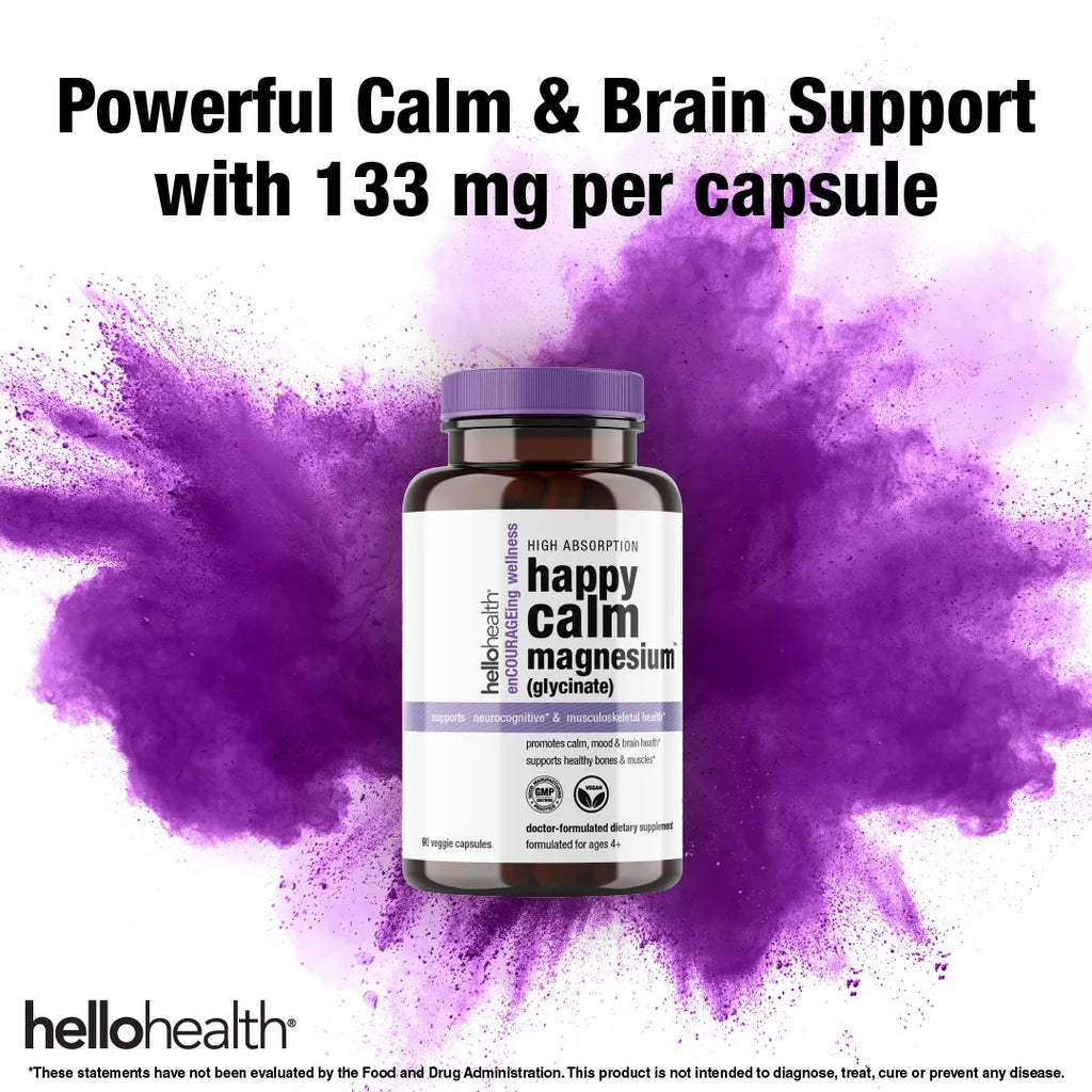 Happy Calm Magnesium Glycinate capsules